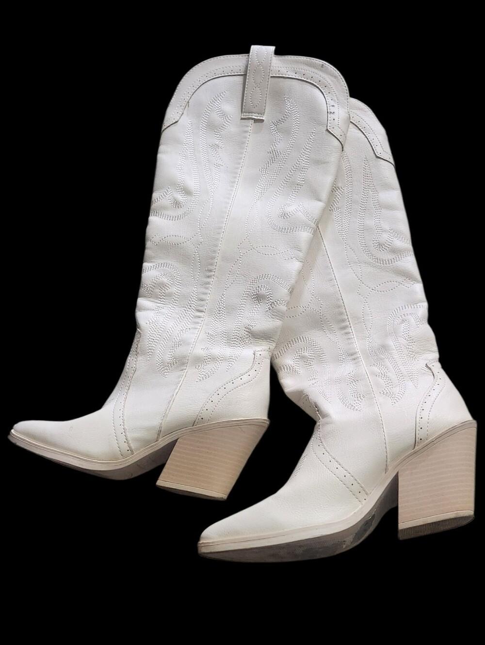 Sugar Kammy Western Boots in ivory Size 7 - Picture 2 of 13